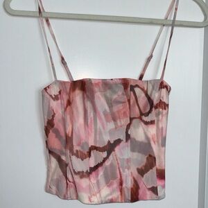 Tiger mist. Size small. Pink tie-dye crop top.